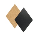 Kork- & kridttavler inkl. kridtmarker & 6 tegnestifter, Securit, flere motiver, (4+3 stk) (Diamant (3 opslagstavler + 4 kridttavler))