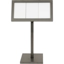 LED Informationsdisplay med stander til A4, Securit® COATED STEEL, sort, flere str., (1 sæt) (3x A4, 95 cm)