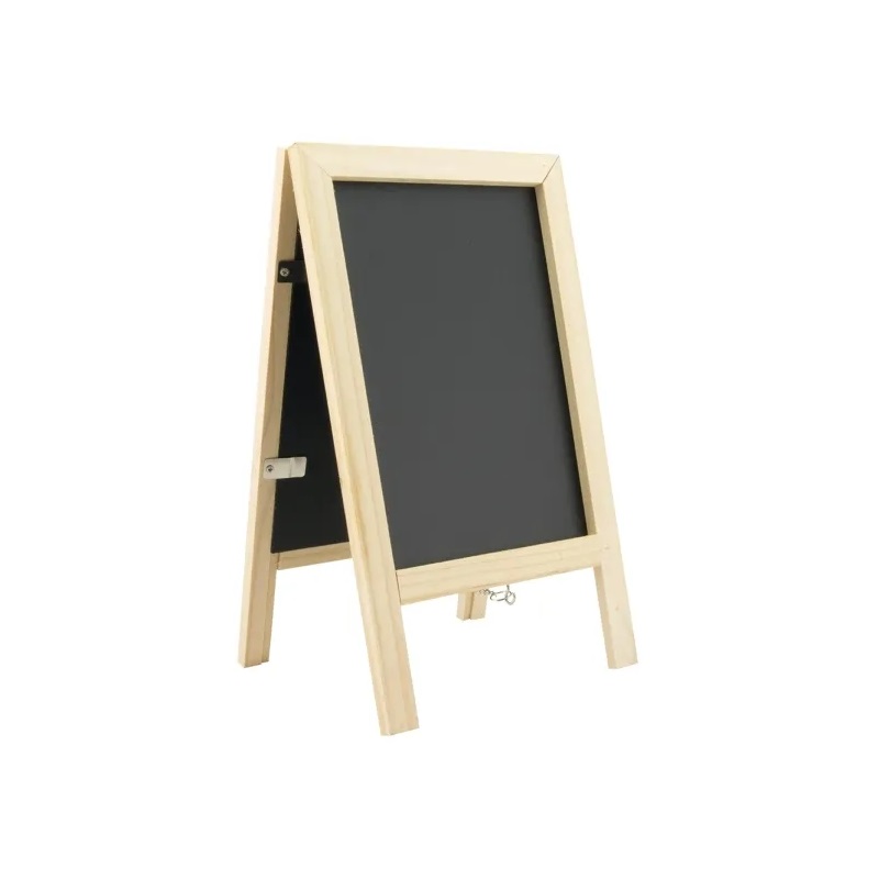 Kridtskilt inkl. kridttusch, Securit® TRUEWICH, 25x15,5x2 cm, fyrretræ/PP, natur, (1 stk.)