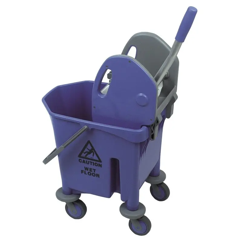 Moppevogn med presse, 25L, 4xØ8cm hjul, 54x37x81 cm, blå, Activa Euro, (1 stk.)
