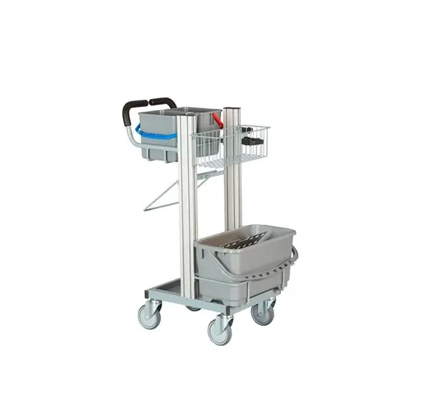 Lille rengøringsvogn m/ 2x6 ltr. & affaldsholder, Exclusive Drypsystem, Tina Trolleys, (1 stk.)