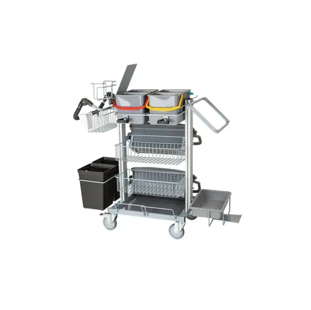 Rengøringsvogn, 4x6 ltr spande & 2x prep mopbokse, Tina Trolleys Exclusive, (1 stk.)