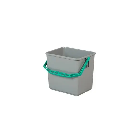 Rengøringsspand, 6 ltr, grå/grøn, Tina Trolleys, (1 stk.)