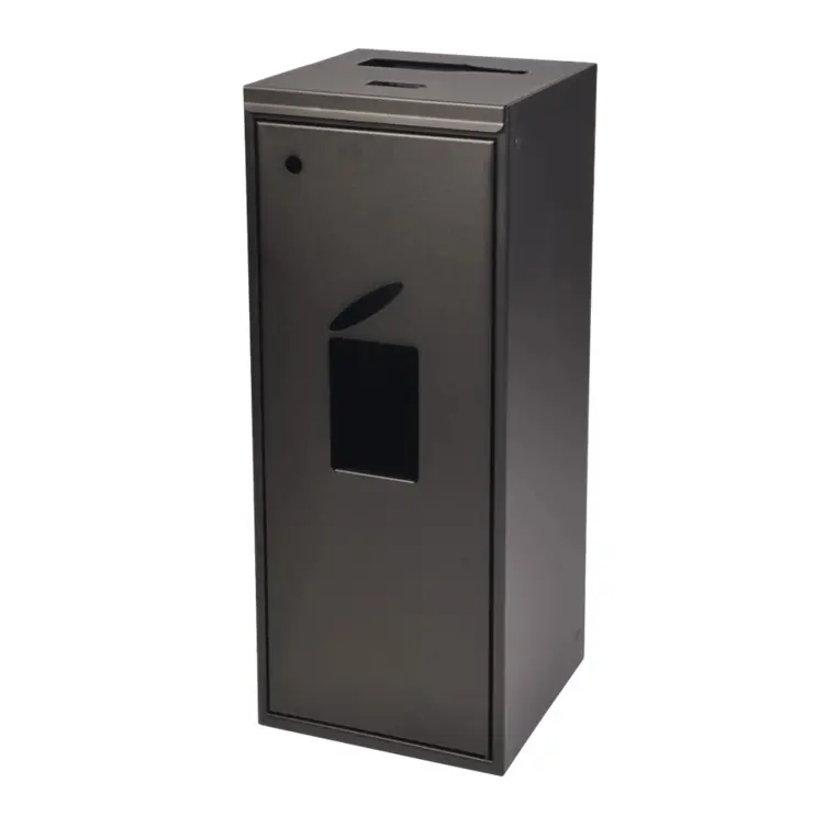 3-delt affaldsspand t/ batteri, flasker & metal - sort, Tina Trolleys, (1 stk.)