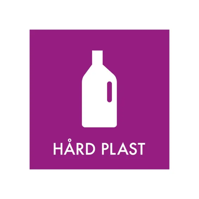 Piktogram til hård plast, 15x15cm, lilla, folie, selvklæbnede, NMF, (1 stk.)