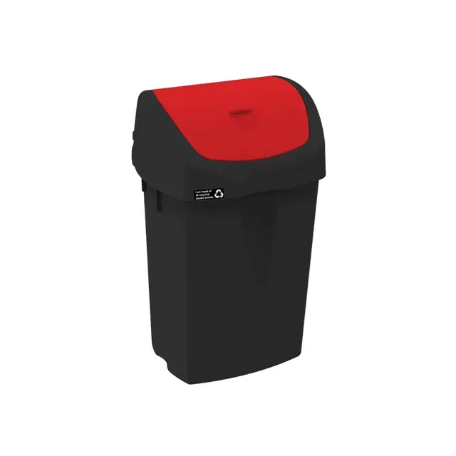 Affaldsspand med vippelåg, 15 liter, rød, NMF NRW, (1 stk.)