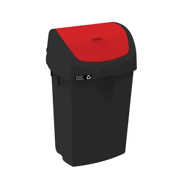 Affaldsspand med vippelåg, 25 liter, rød, NMF NRW, (1 stk.)