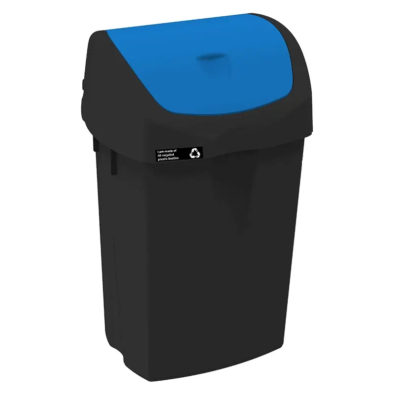 Affaldsspand med vippelåg, 50 liter, blå, NMF NRW, (1 stk.)