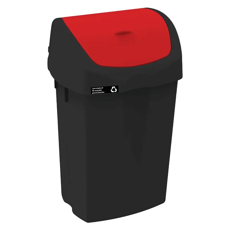 Affaldsspand med vippelåg, 50 liter, rød, NMF NRW, (1 stk.)