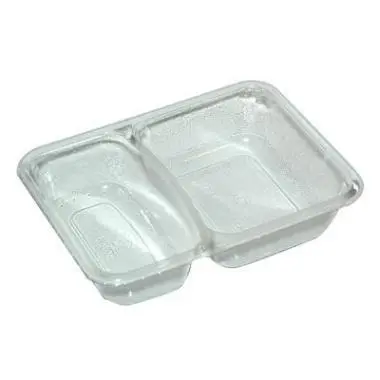 Bakke, 2-rum, K-2171-2B, 215/315ml, 17.1x12.7x3.8cm, APET, Klar, (816 stk.)