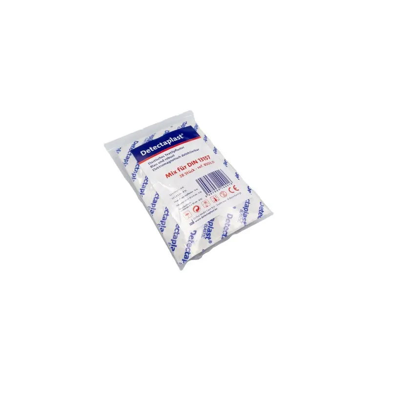 Detekterbare plastre m/ Super Stretch, DIN 13157, assorteret, Detectaplast, (42 stk.)