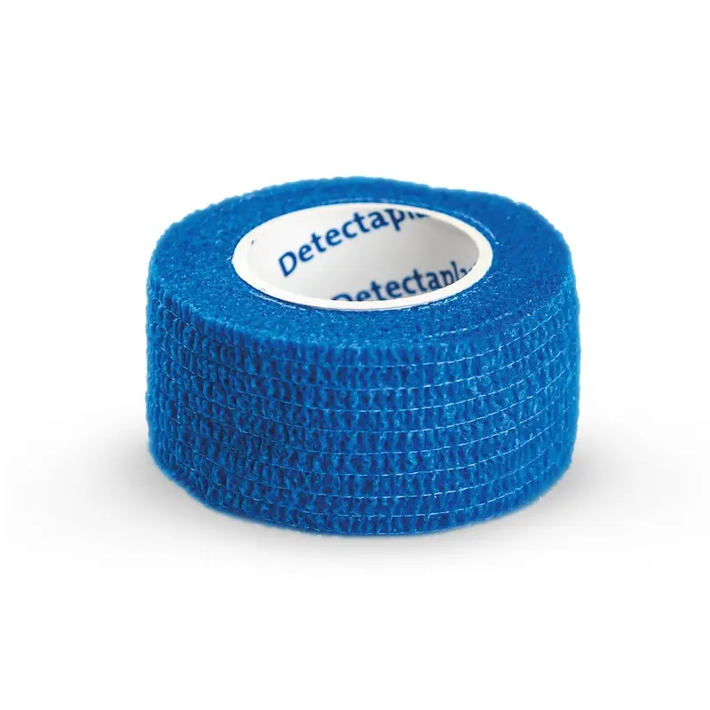 Selvklæbende bandage, blå & detekterbar, 5cm x 4,5m, Detectaplast, (24 stk.)
