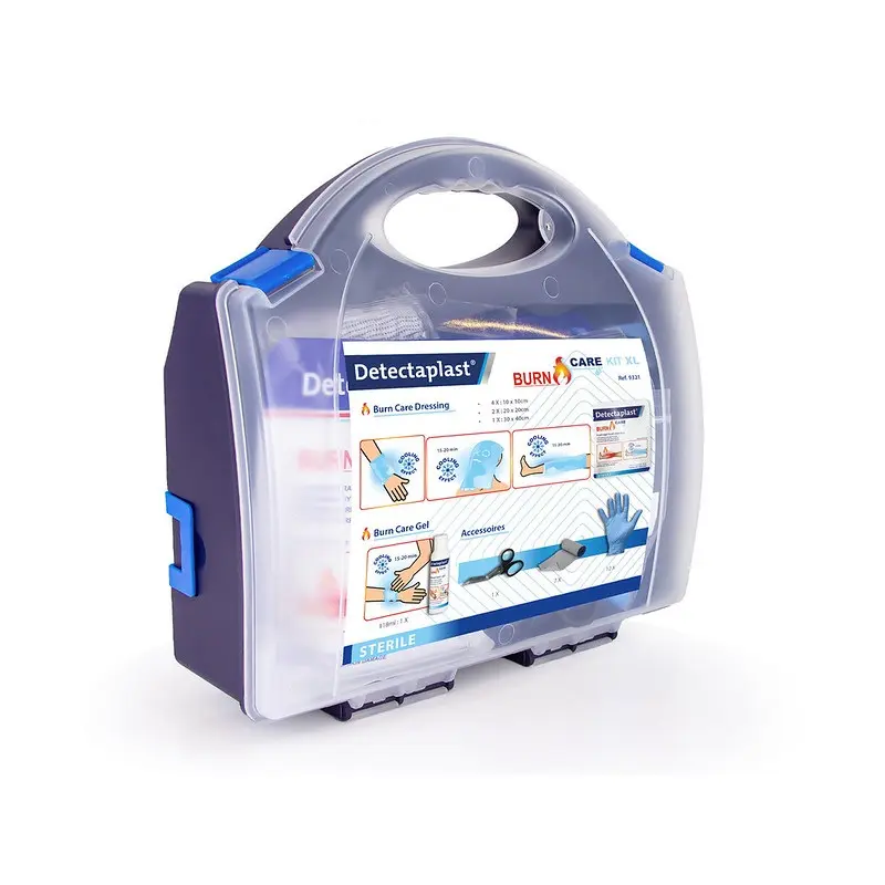 Stor førstehjælpskasse t/ brandsår, XL, Detectaplast, (1 stk.)