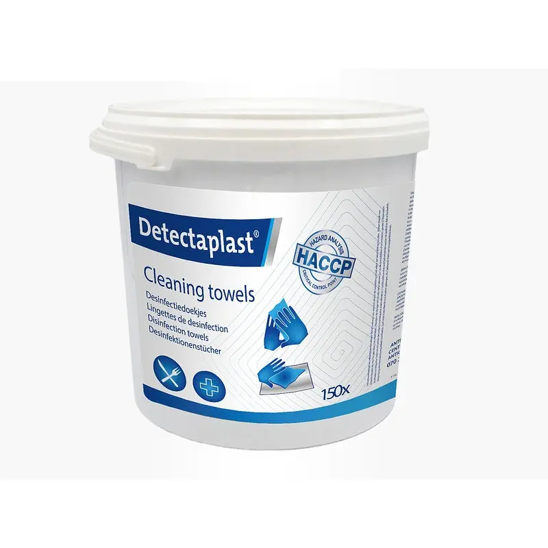 Desinfektionsservietter, Detectaplast, HACCP-godkendt, (pk á 150 stk.)
