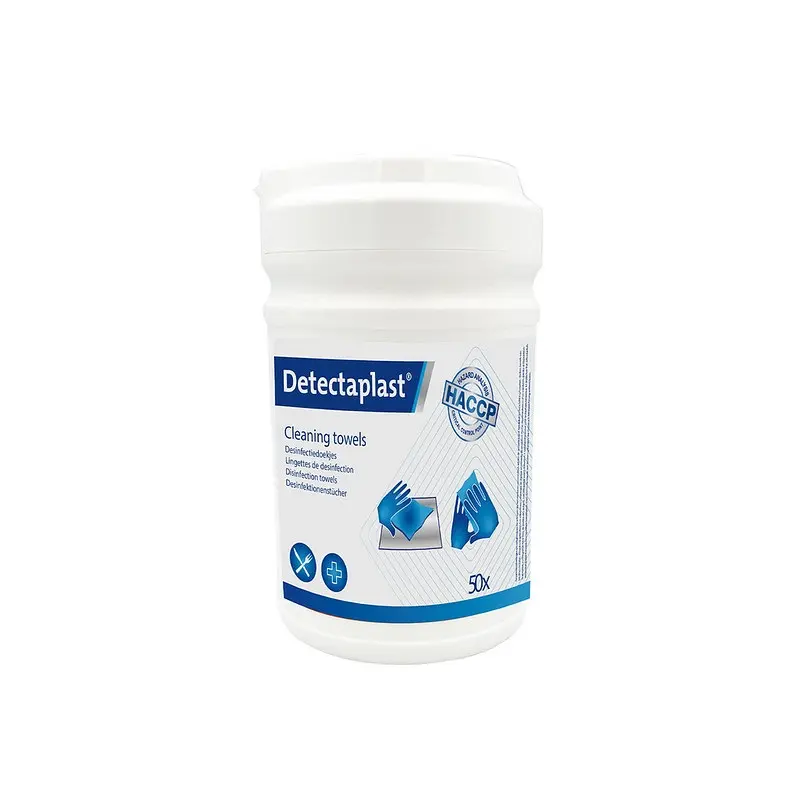 Desinfektionsservietter, Detectaplast, HACCP-godkendt, (pk á 50 stk.)