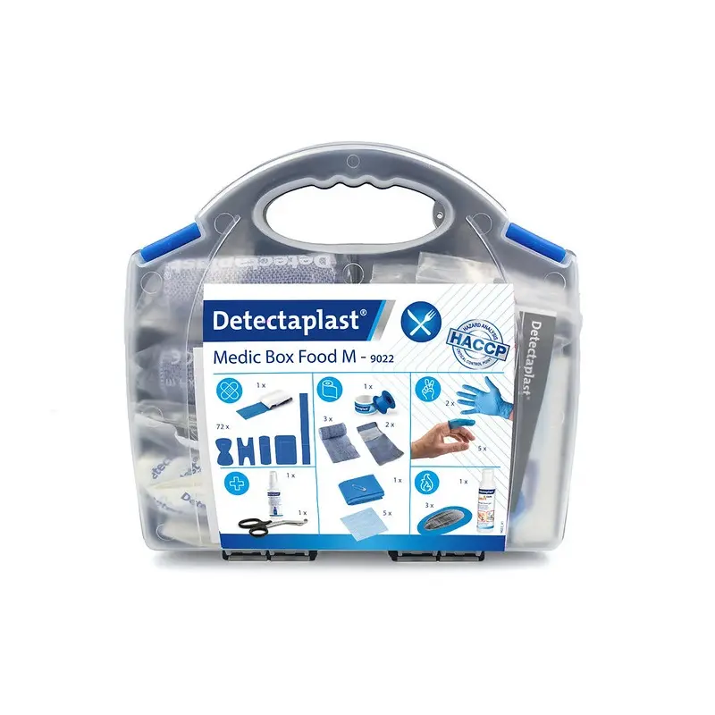 Plasterboks t/ HoReCa, blå & detekterbare, Detectaplast, (1 stk.)