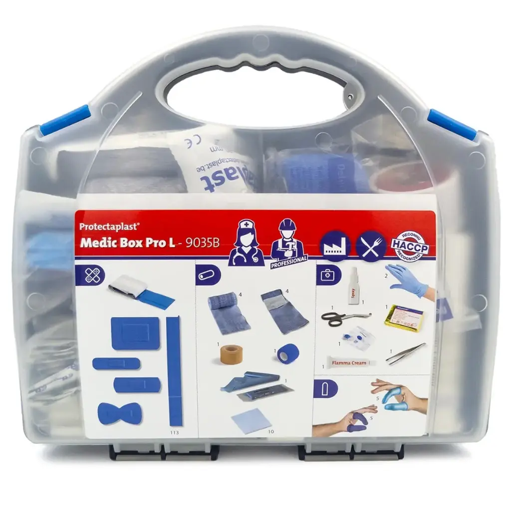 Førstehjælpskasse, Medic Box Pro Large, 28x30x10,5cm, Protectaplast, (1 stk.)