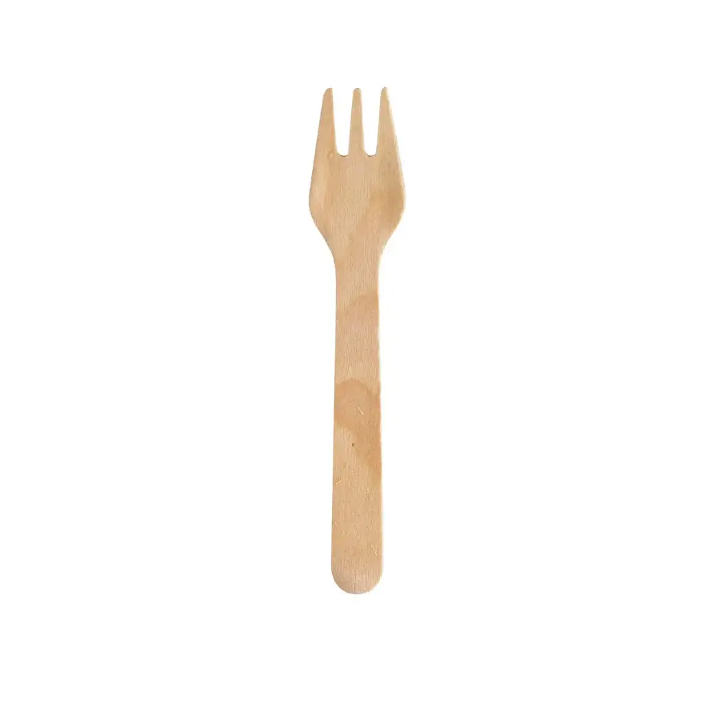 Trægaffel, mini, 9cm, natural, Silva, Duni, (1000 stk.)