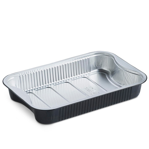 Alubakke, 1920 ml, 29,3x19,3x4,5cm, Ready2Cook, aluminium, sort farve, (400 stk.)