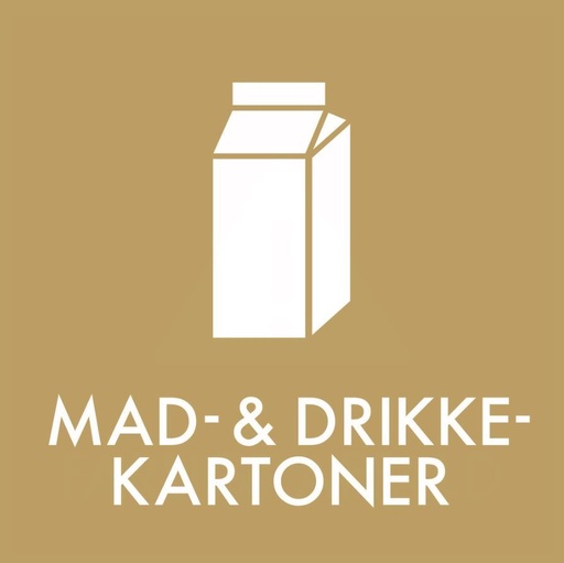 [11042] Piktogram til mad- og drikkekartoner, 12x12cm, brun, folie, selvklæbende, (1 stk.)