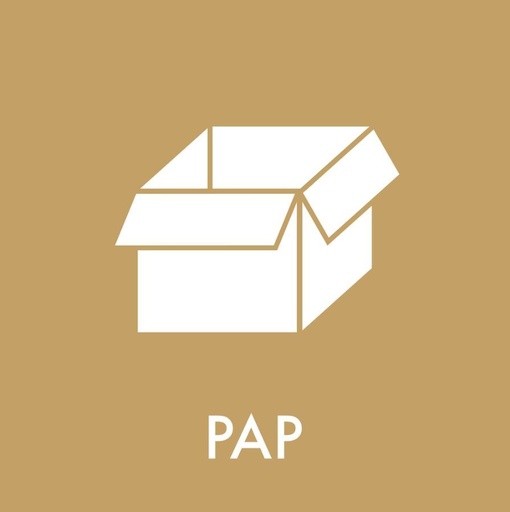 [11040] Piktogram til pap, 12x12cm, brun, folie, selvklæbende, (1 stk.)