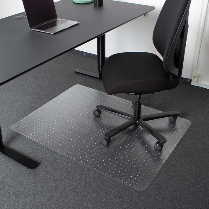 Køreunderlag til kontorstol, gulvbeskytter, med 2,1mm pigge, FloorLux ECO, flere størrelser, (1 stk.) (90x120cm)