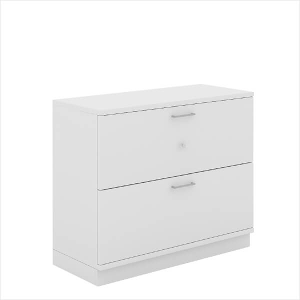 Arkivskab med 2 skuffer, A4, 42,5x100x75,4cm, EP Xtra, hvid eller antracit, (1 stk.) (Hvid)