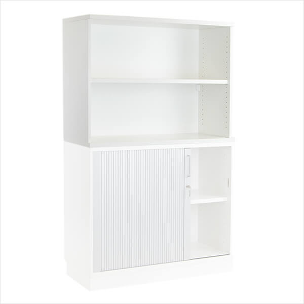 Overreol til jalousiskab, 2 rum, 42,5x100x76cm, flytbar hylde, EP Xtra, flere farver, (1 stk.) (Hvid)