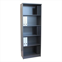 Kontorreol med 5 rum, 37x69,5x196,6cm, EPF ECO, flere farver, (1 stk.) (Mørkegrå)