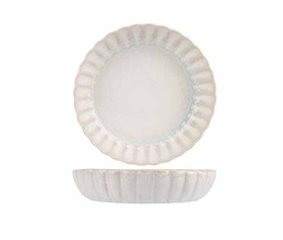 Suppetallerken, rund/bølget, Ø21,7x4,7cm, hvid/lyseblå, stentøj, ASTERA PURE, (12 stk.)