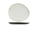Middagstallerken, hvid, oval, Ø32x27,7x2,5cm, melamin, ubrydelig, PLATO, (12 stk.)