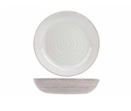 Suppetallerken, rund, Ø22,5x4,5cm, støvet hvid, stentøj, SHADE, (12 stk.)