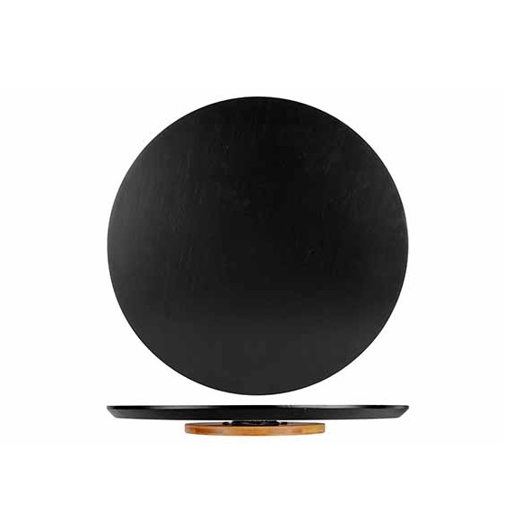 Drejefad, sort, bambus, Ø39,5x3cm, BLACK&WOOD LAZY SUSAN, (1 stk.)