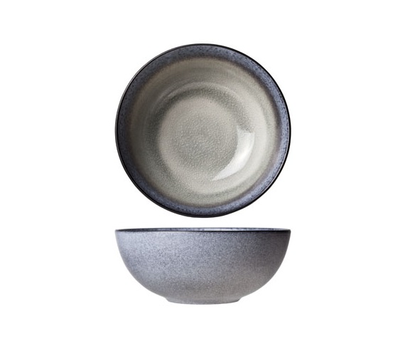 Skål, Ø16x6,6cm, stentøj, grå/grøn, PROVENCE, (6 stk.)