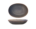 Skål, 24,5x18x5,2cm, oval, stentøj, brun, ARARAT, (6 stk.)