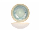 Skål, rund, Ø24,5x7,5cm, grøn/beige, stentøj, COBALT, (2 stk.)