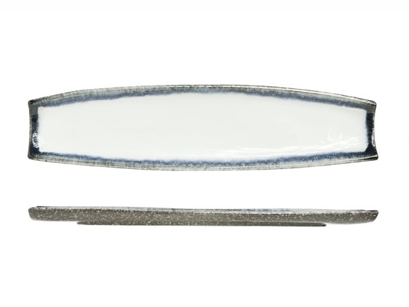 Serveringsfad, 51x13x3,5cm, hvid, stentøj, SEA PEARL, (2 stk.)