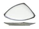 Serveringsfad, 40x23x3cm, trekantet, stentøj, lys-farve, SEA PEARL, (1 stk.)