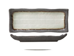 Serveringsfad, 11x28cm, rektangulær, porcelæn, STONE, (1 stk.)