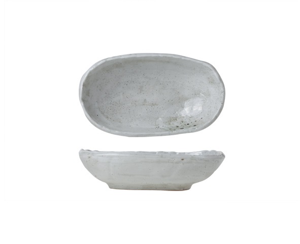 Skål, oval, Ø19x11x5cm, grå, porcelæn, DOLMEN, (4 stk.)