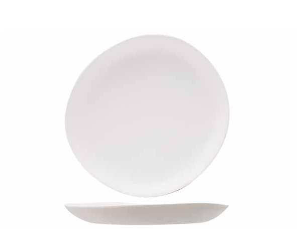 Frokosttallerken, rund, hvid, Ø19,9x2cm, melamin, KUPO, (6 stk.)