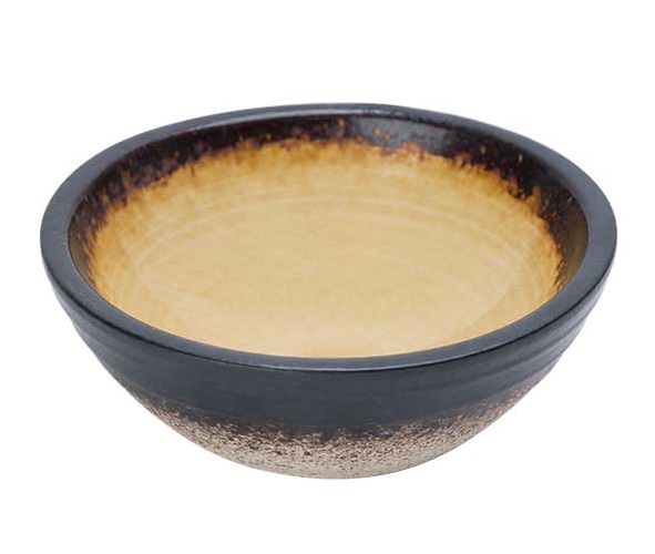 Lille serveringsskål, 70ml, Ø9,3x3,5cm, stentøj, brun/gul, FERVIDO, (12 stk.)
