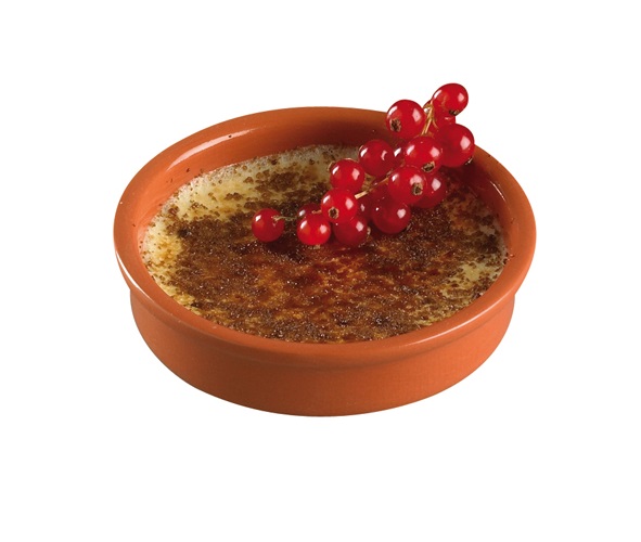 Ramekin, skåle til crème brûlée, 220 ml, Ø13,5x3,3cm, stentøj, rød/brun, (12 stk.)