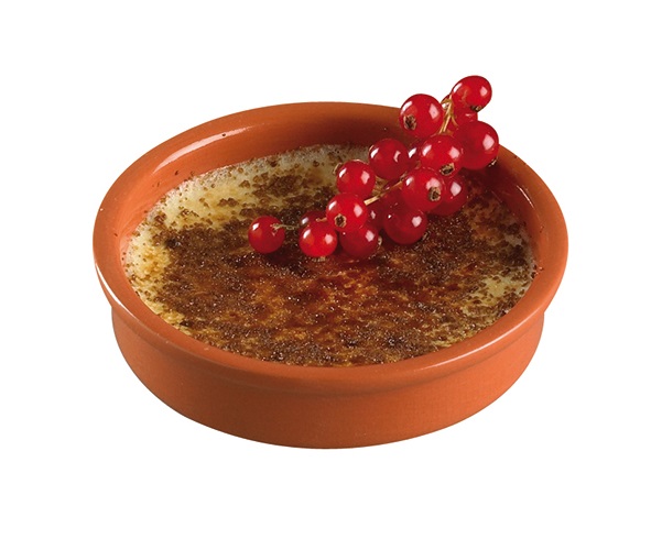 Ramekin, skåle til crème brûlée, 160 ml, Ø12x3cm, stentøj, rød/brun, (4 stk.)
