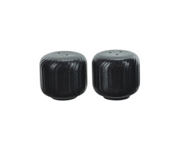 Salt- og pebersæt, Ø5,7x5,3cm, stentøj, sort, DAKOTA BLACK, (6 sæt)