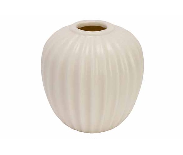 Vase, porcelæn, hvid/cream, Ø7,8x7,8x6cm, NEWPORT, (12 stk.)