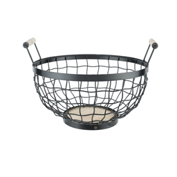 Frugtskål, Ø28x13,5cm, sort, metal, TORRE, (1 stk.)