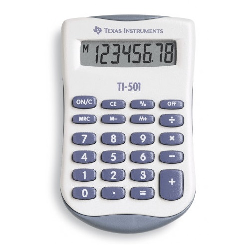 Lommeregner, Texas, TI-501, 8-cifre, (1 stk.)