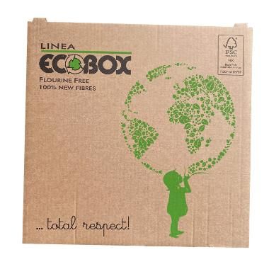 [10731] Pizzaæske, 32x32x3cm, "ECOBOX" tryk, brun, pap, (100 stk.)