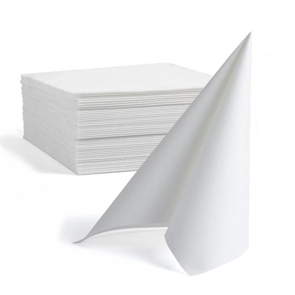 Middagsserviet Airlaid, GS-Basic, 1/4 fold, 40x40cm, Hvid, (600 stk.)